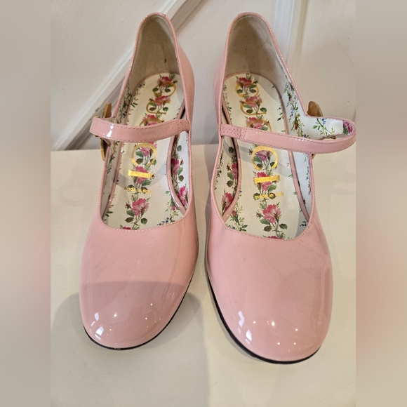Gucci Pink Patent Bee Mary Jane Size 35 - Picture 6 of 15